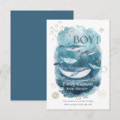 Het is een Boy Under the Zee Baby shower Invite Kaart (Voorkant / Achterkant)