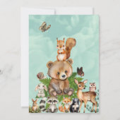 Het is een Boy Woodland Animals Forest baby shower Kaart (Achterkant)