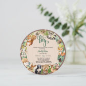 Het is een Boy Woodland Animals Forest baby shower Kaart (Staand voorkant)