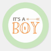 Het is een Boy Woodland Boho Sticker (Voorkant)