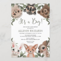 Het is een Boy woodland dieren bos baby shower