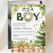 Het is een Boy Woodland Paradise Baby Jongensdouch Kaart