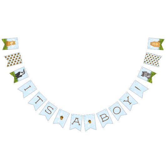 Het is een Boy, Woodland Theme Baby shower Banner (Alle)