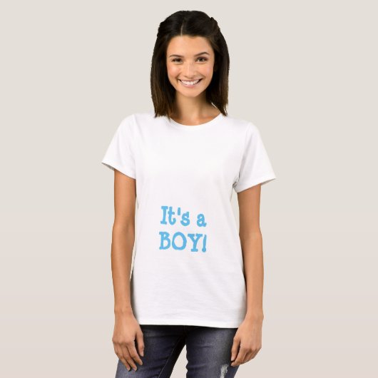 Het is een BOY. Zwangerschap. T-shirt (Voorkant volledig)
