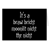Het is een braw bricht moonlit nicht de nicht (Voorkant Horizontaal)