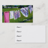 HET IS EEN BREEZE: LAUNDRY VISITEKAARTJE (Voorkant / Achterkant)