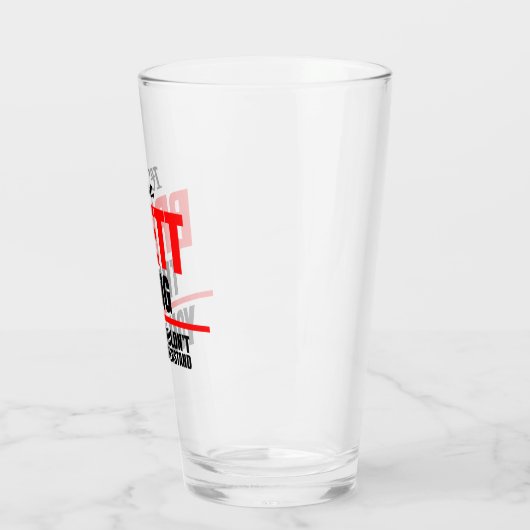 Het is een Brett ding dat je niet zou begrijpen Glas (Links)