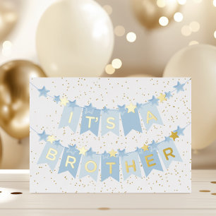 Het is een Brother Baby Felicitaties Folie Kaart