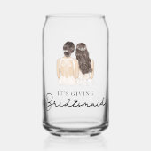 Het is een bruidsmeisje Cadeau Bruid Blikvorm Glas (Voorkant)