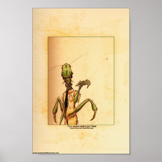 Het is een buggy wereld daarbuiten poster (Voorkant)