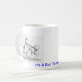 Het is een bull Terrier Ding. Koffiemok (Voorkant links)