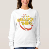 Het is een Bulldog Thing basketbaltrui Trui (Voorkant)