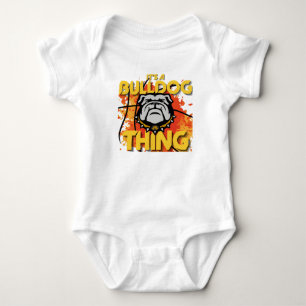 Het is een Bulldog Thing One Piece voor baby's Romper