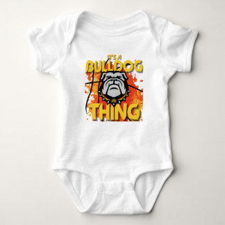 Het is een Bulldog Thing One Piece voor baby's Romper
