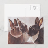 "Het is een Bunny Dicussion" Art Briefkaart (Voorkant / Achterkant)