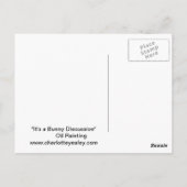 "Het is een Bunny Dicussion" Art Briefkaart (Achterkant)