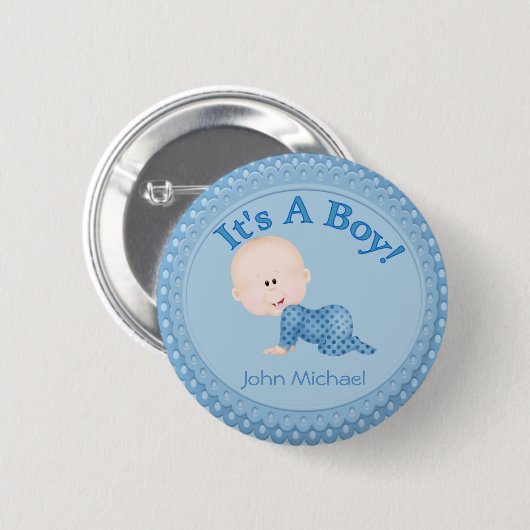 Het is een Button. Ronde Button 5,7 Cm (Voorkant /achterkant)