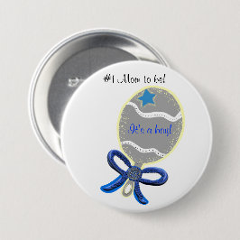 Het is een Button van een nieuwe Baby shower.