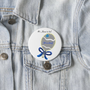 Het is een Button van een nieuwe Baby shower.