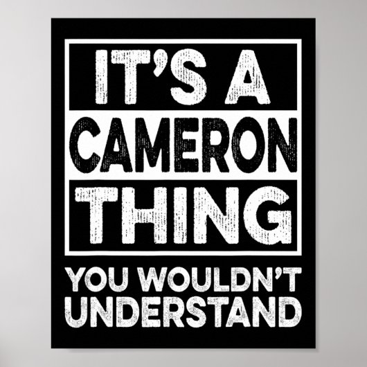 Het is een Cameron-ding dat je niet zou begrijpen Poster (Voorkant)