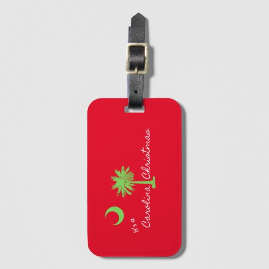 Het is een Carolina Kerstfeest South Carolina Holi Bagagelabel (Voorkant (verticaal))