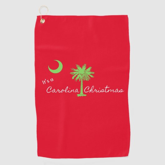Het is een Carolina Kerstfeest South Carolina Holi Golfhanddoek (Voorkant)