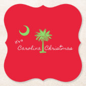 Het is een Carolina Kerstfeest South Carolina Holi Kartonnen Onderzetters (Voorkant)