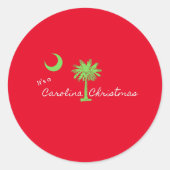 Het is een Carolina Kerstfeest South Carolina Holi Ronde Sticker (Voorkant)