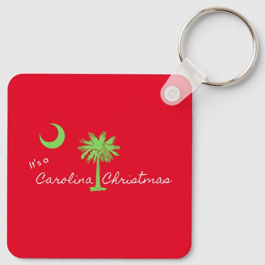 Het is een Carolina Kerstfeest South Carolina Holi Sleutelhanger (Achterkant)