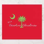 Het is een Carolina Kerstfeest South Carolina Holi Sparkling Wijnetiket (Enkel label)