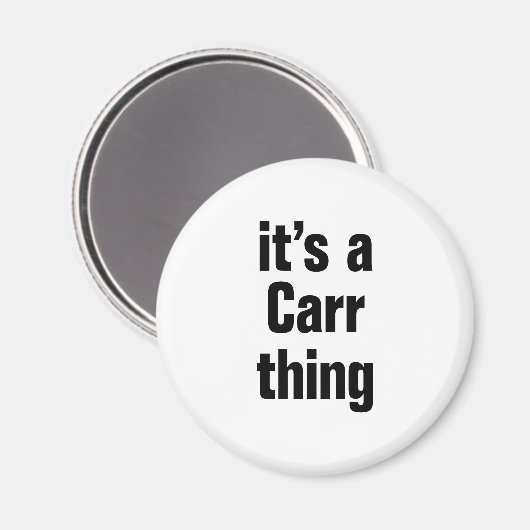 het is een carr ding magneet (Voorkant / Achterkant)