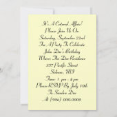 Het is een Catered Affair Chef Party nodigt om het Kaart (Achterkant)