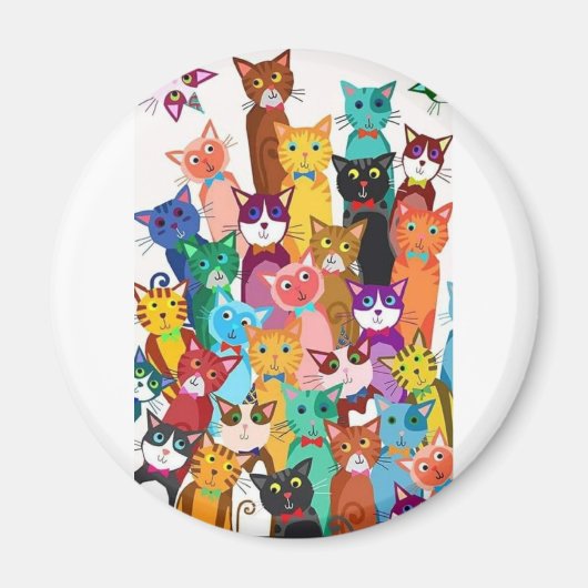 Het is een Cat's World Koelkast Magnet (Voorkant)