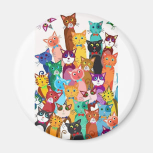 Het is een 'Cat's World Refkoelkast Magnet' Magneet