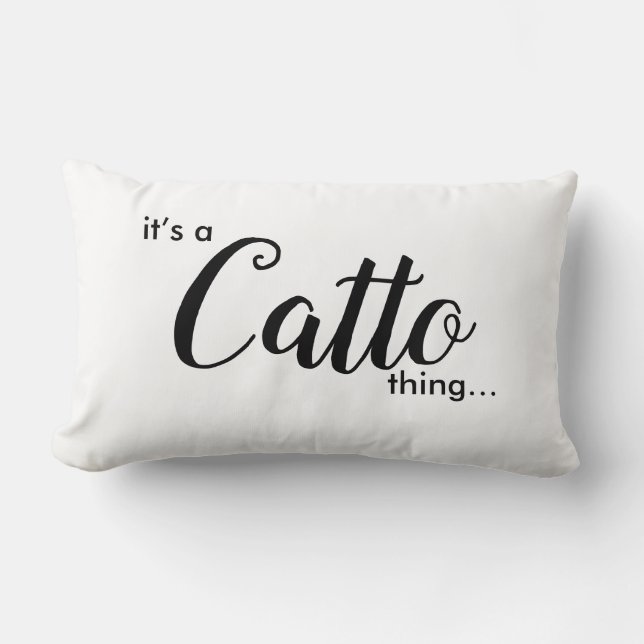 Het is een Catto Thing..... Lumbar Pillow Kussen (Voorkant)