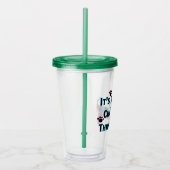 Het is een Chi-ding Acryl Tumbler Drinkbeker (Rechts)