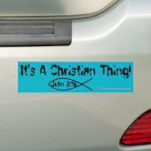 Het is een christelijke zaak bumpersticker (Op auto)