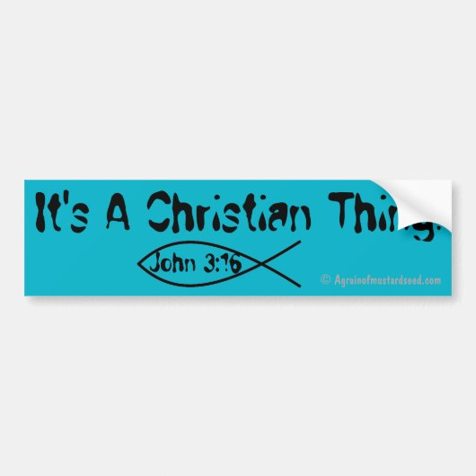 Het is een christelijke zaak bumpersticker (Voorkant)