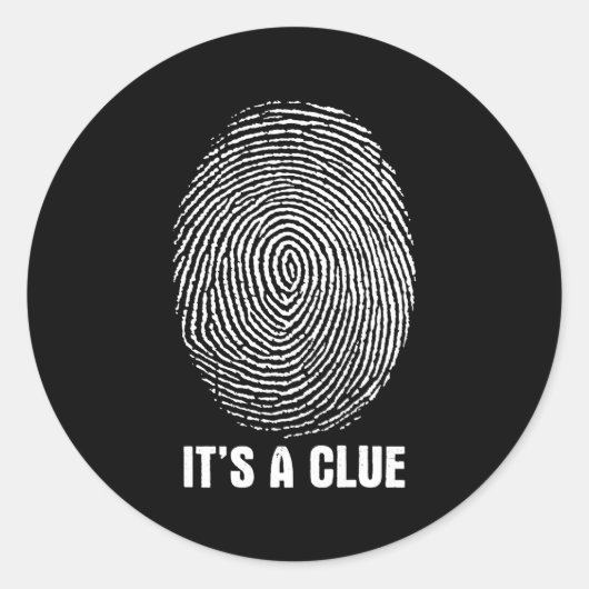 Het is een Clue vingerafdruk privé detective Spy I Ronde Sticker (Voorkant)