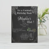 Het is een Cocktail Birthday Bash 21st Kaart (Staand voorkant)
