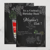 Het is een Cocktail Birthday Bash 21st Kaart (Voorkant / Achterkant)