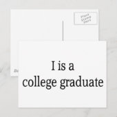 Het is een college afstuderen aankondigingskaart (Voorkant / Achterkant)