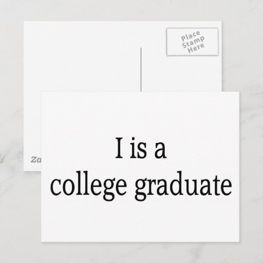 Het is een college afstuderen aankondigingskaart (Voorkant / Achterkant)