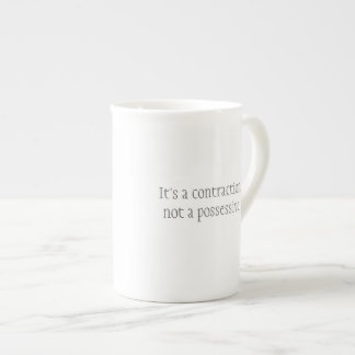 "Het is een contractie"-mok Porselein Kop