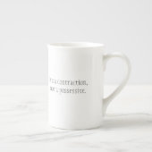 "Het is een contractie"-mok Porselein Kop (Rechts)