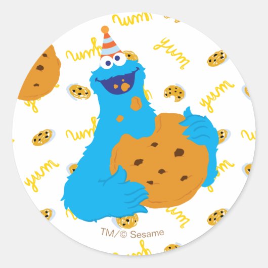 Het is een Cookie Feestje Patroon Ronde Sticker (Voorkant)