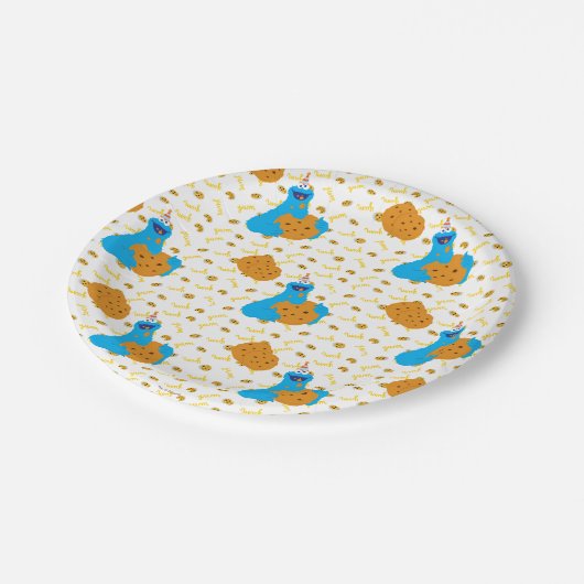 Het is een Cookie Party Pattern Papieren Bordje (Gekanteld)
