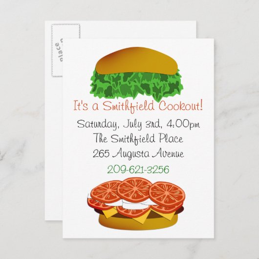 Het is een Cookout Uitnodiging (Voorkant / Achterkant)