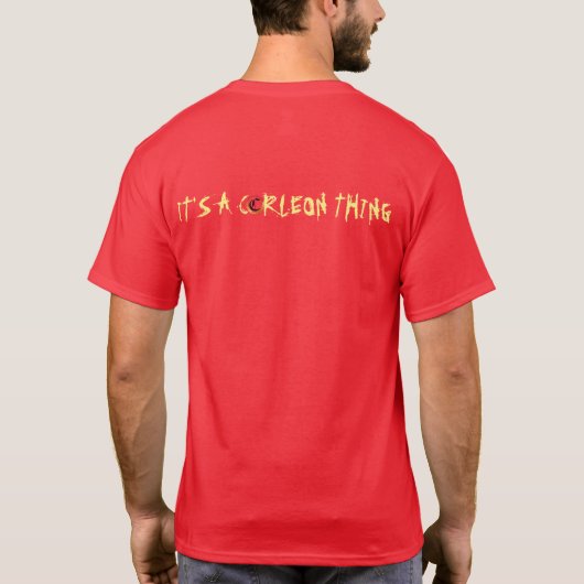 HET IS EEN CORLEON DINGEN ROOD T SHIRT (Achterkant)