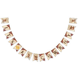 Het is een cowboy baby shower aangepaste naam vlaggetjes